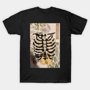 Green  ribcage print T-Shirt